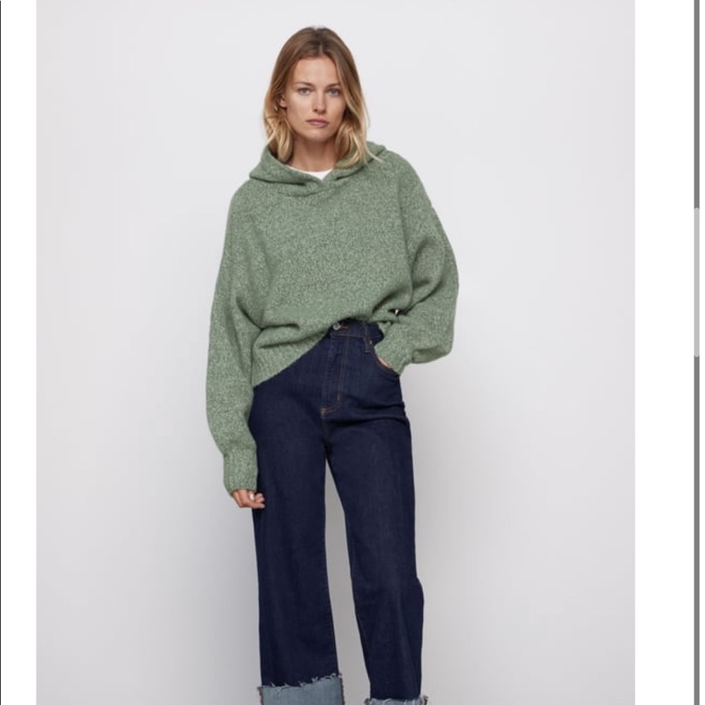 Zara Heathered Hooded Sweatshirt